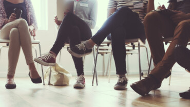 Diverse group of people in a seminar