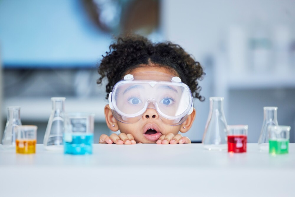 science learning and portrait of child in laborat 2023 08 25 06 57 09 utc
